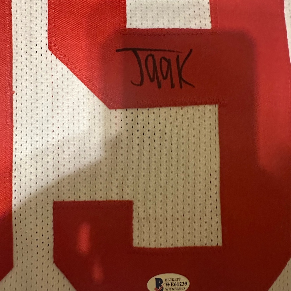 Red and White Sports Jersey
